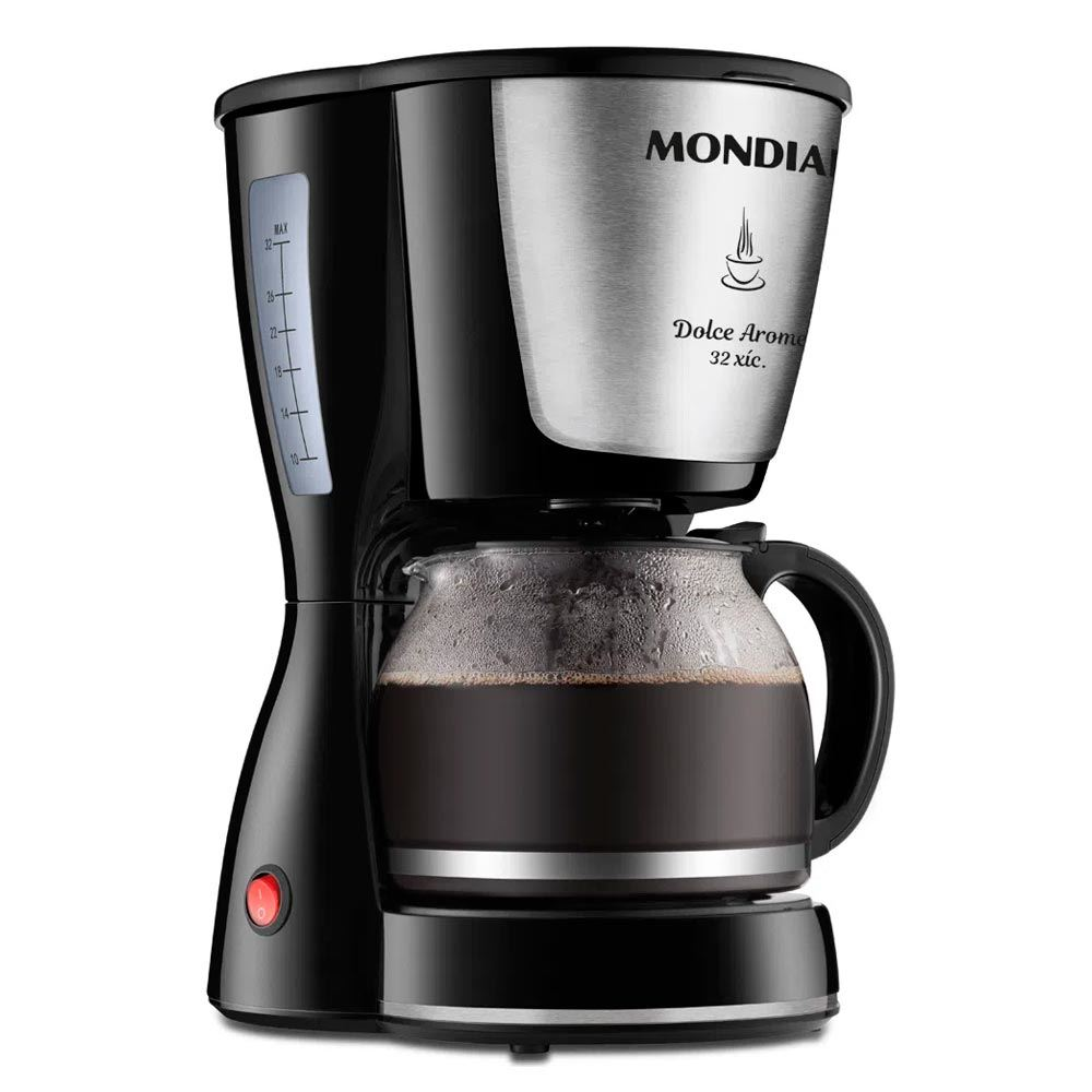 Cafeteira Elétrica em Inox Dolce Arome 220v 32 Xícaras Preto - MONDIAL